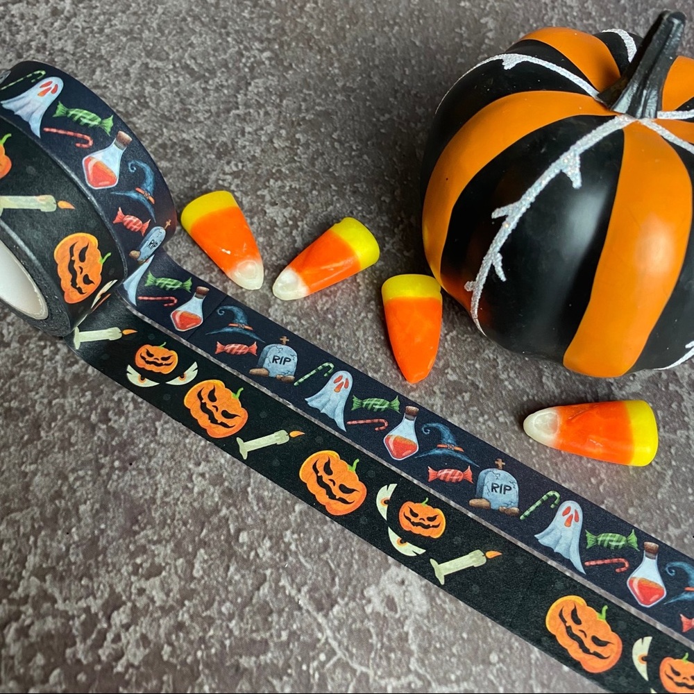 Halloween, Ghosts, Poison, Candy, Washi Tape Set, 2 Rolls